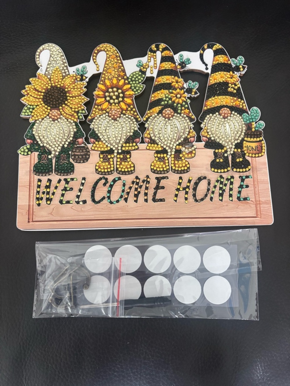 Handcrafted Rhinestone Welcome Home Wall Hook (sealed) - Picture 3 of 7